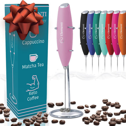 Matcha Whisk & Frother Set - Powerful Electric Matcha Mixer for Powder, Easy to Use Electric Whisk Kit - Craft Effortless Lattes with the Milk Frother Wand & Wisk (Emerald Green)