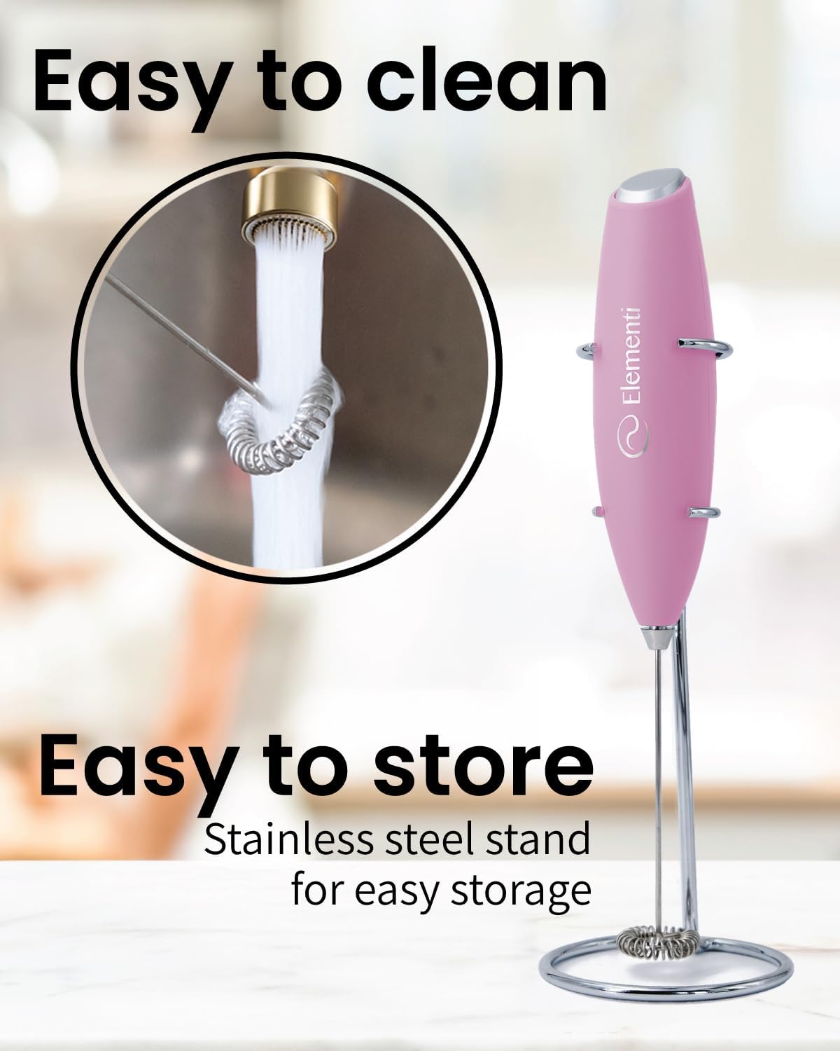 Matcha Whisk & Frother Set - Powerful Electric Matcha Mixer for Powder, Easy to Use Electric Whisk Kit - Craft Effortless Lattes with the Milk Frother Wand & Wisk (Emerald Green)