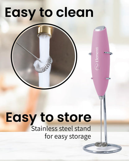 Matcha Whisk & Frother Set - Powerful Electric Matcha Mixer for Powder, Easy to Use Electric Whisk Kit - Craft Effortless Lattes with the Milk Frother Wand & Wisk (Emerald Green)