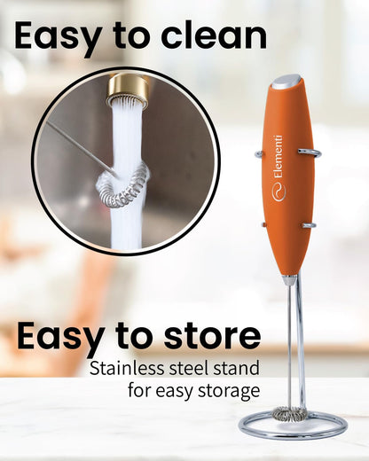 Matcha Whisk & Frother Set - Powerful Electric Matcha Mixer for Powder, Easy to Use Electric Whisk Kit - Craft Effortless Lattes with the Milk Frother Wand & Wisk (Emerald Green)