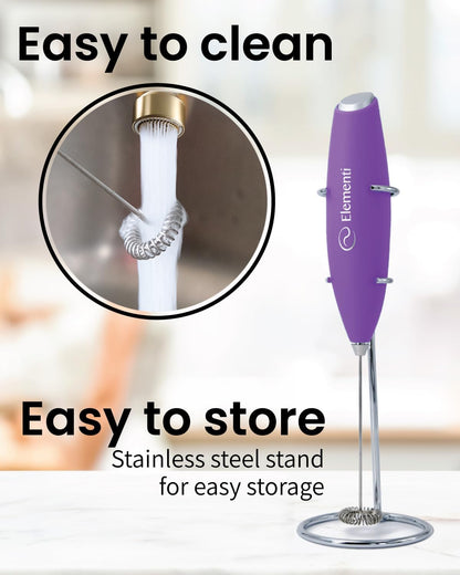 Matcha Whisk & Frother Set - Powerful Electric Matcha Mixer for Powder, Easy to Use Electric Whisk Kit - Craft Effortless Lattes with the Milk Frother Wand & Wisk (Emerald Green)