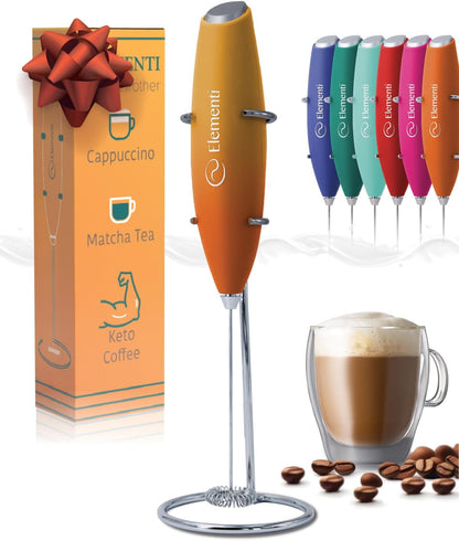 Matcha Whisk & Frother Set - Powerful Electric Matcha Mixer for Powder, Easy to Use Electric Whisk Kit - Craft Effortless Lattes with the Milk Frother Wand & Wisk (Emerald Green)