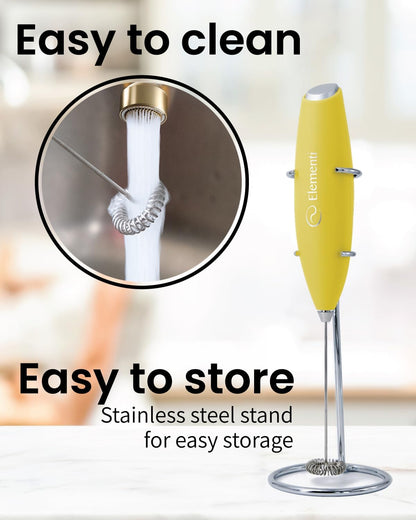 Matcha Whisk & Frother Set - Powerful Electric Matcha Mixer for Powder, Easy to Use Electric Whisk Kit - Craft Effortless Lattes with the Milk Frother Wand & Wisk (Emerald Green)