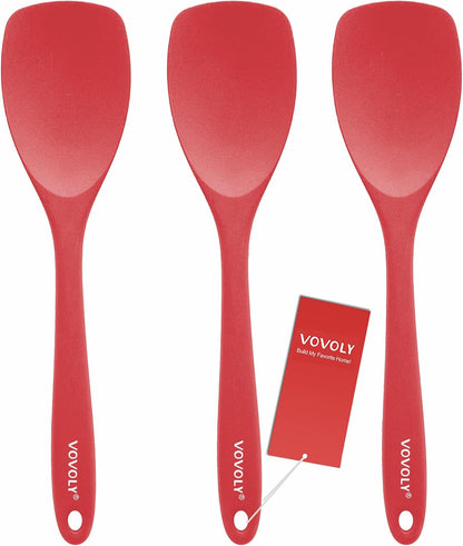 Silicone Spatula Spoon Set, 11 IN, Assorted, Spoonula Heat Resistant
