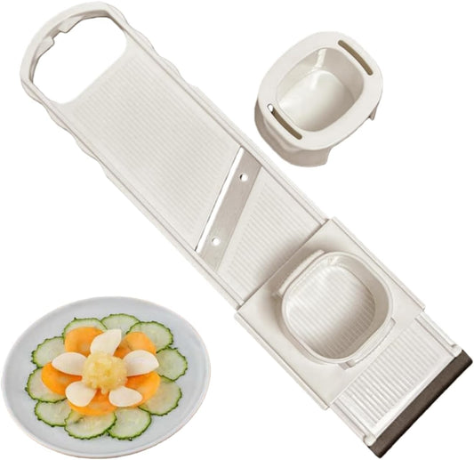 1Pcs Multi-Functional Food-Grade Garlic Press & Slicer – Ultra-Thin Vegetable Shredder/Chopper, Kitchen Prep Gadget for Home Chefs, Cooking Accessories, Food Preparation Equipme