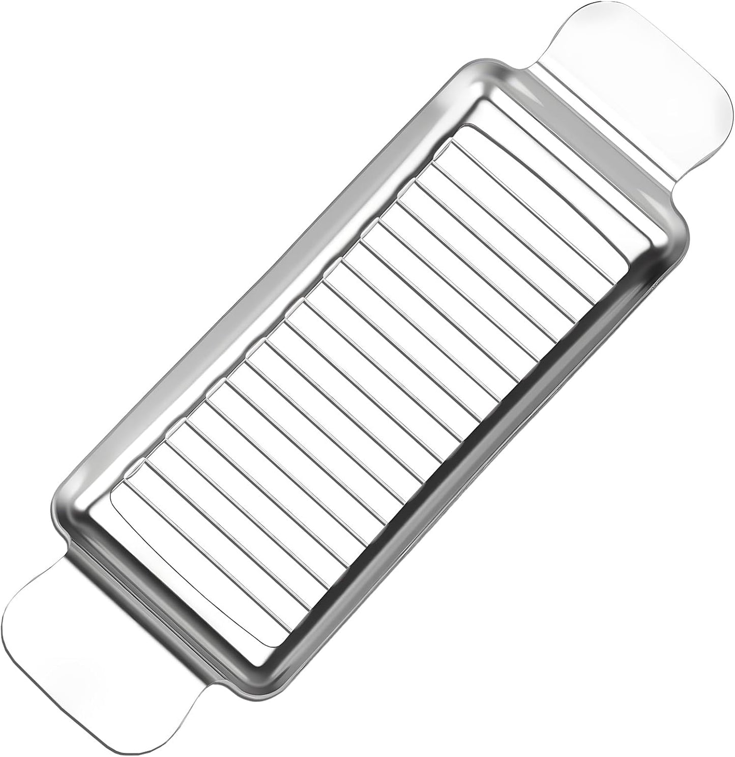 Butter Slicer Cutter, Stainless Steel Cheese Slicer Tool | 304 stainless steel handheld cutter for block cheese, soft fruits, eggs, and butter squares; dishwasher safe