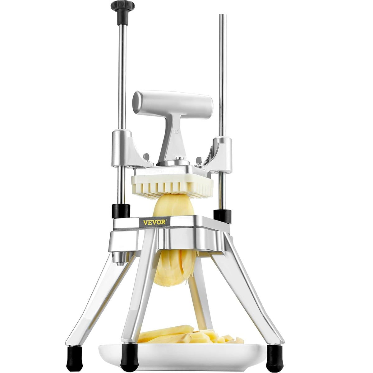 Commercial Vegetable Fruit Chopper 1/4" Blade Heavy Duty Professional Food Dicer Kattex French Fry Cutter Onion Slicer Stainless Steel for Tomato Peppers Potato Mushroom
