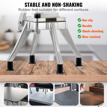 Commercial Vegetable Fruit Chopper 1/4" Blade Heavy Duty Professional Food Dicer Kattex French Fry Cutter Onion Slicer Stainless Steel for Tomato Peppers Potato Mushroom