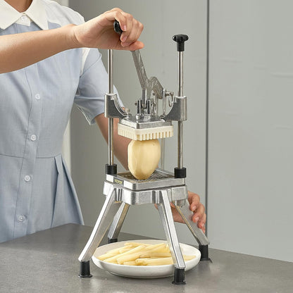 Commercial Vegetable Fruit Chopper 1/4" Blade Heavy Duty Professional Food Dicer Kattex French Fry Cutter Onion Slicer Stainless Steel for Tomato Peppers Potato Mushroom