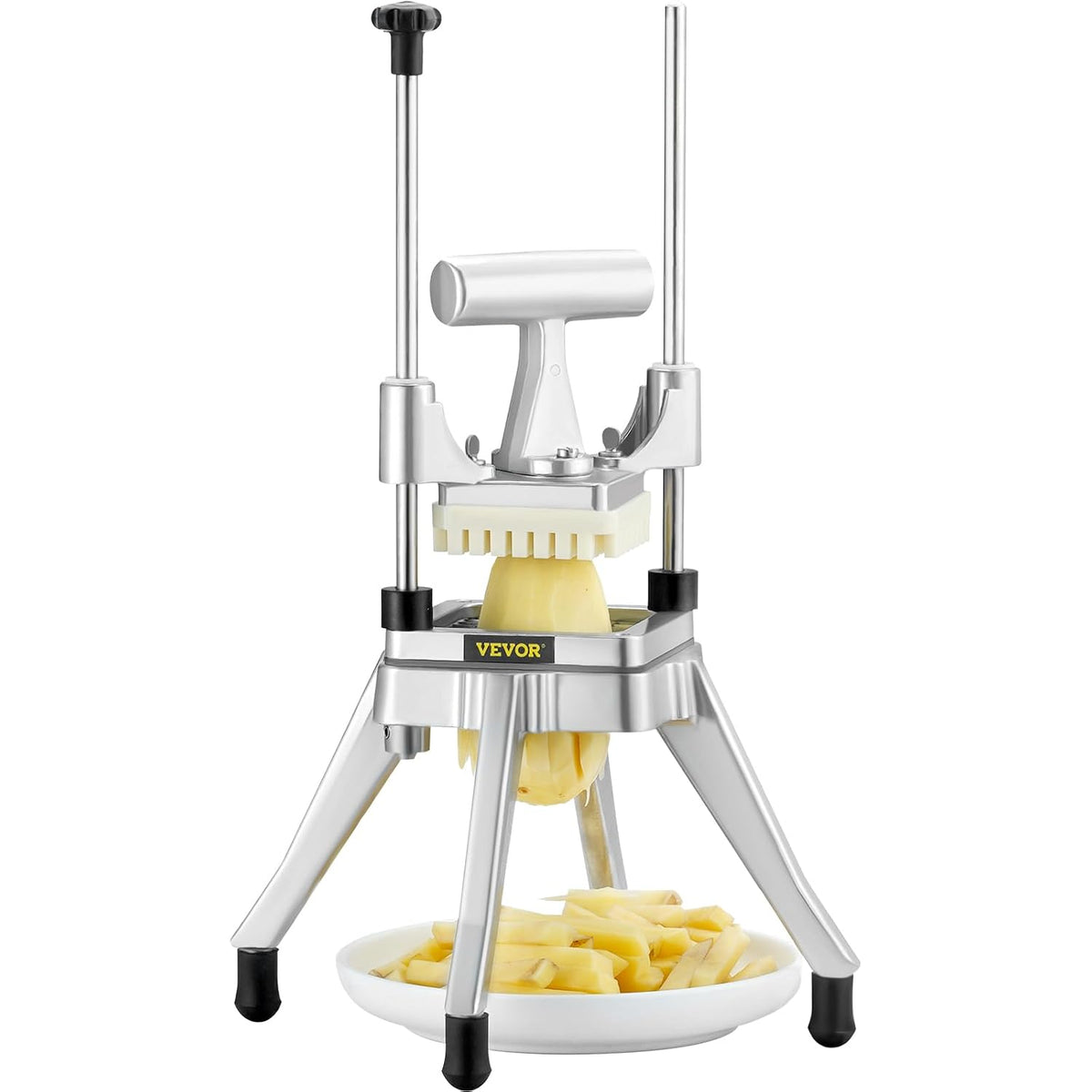 Commercial Vegetable Fruit Chopper 1/4" Blade Heavy Duty Professional Food Dicer Kattex French Fry Cutter Onion Slicer Stainless Steel for Tomato Peppers Potato Mushroom