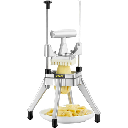 Commercial Vegetable Fruit Chopper 1/4" Blade Heavy Duty Professional Food Dicer Kattex French Fry Cutter Onion Slicer Stainless Steel for Tomato Peppers Potato Mushroom