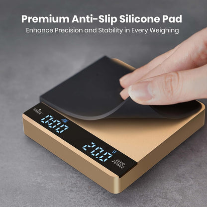 S1 Mini Espresso Coffee Scale with Timer, 2kg/0.1g | Rechargeable Shot Scale with 0.1g Precision, Dual Timing Modes, g/oz/ml Units and ABS Design for Espresso or Pour-Over