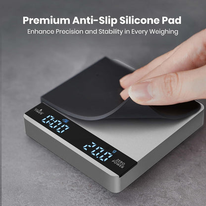 S1 Mini Espresso Coffee Scale with Timer, 2kg/0.1g | Rechargeable Shot Scale with 0.1g Precision, Dual Timing Modes, g/oz/ml Units and ABS Design for Espresso or Pour-Over