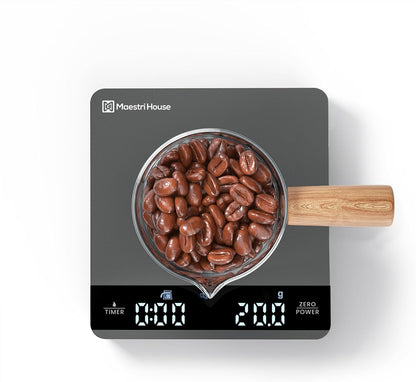 S1 Mini Espresso Coffee Scale with Timer, 2kg/0.1g | Rechargeable Shot Scale with 0.1g Precision, Dual Timing Modes, g/oz/ml Units and ABS Design for Espresso or Pour-Over