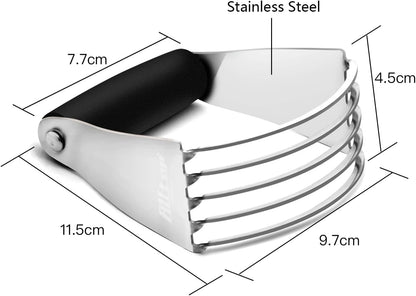 Pastry Blender Cutter, Stainless Steel, 1 Pack, Red