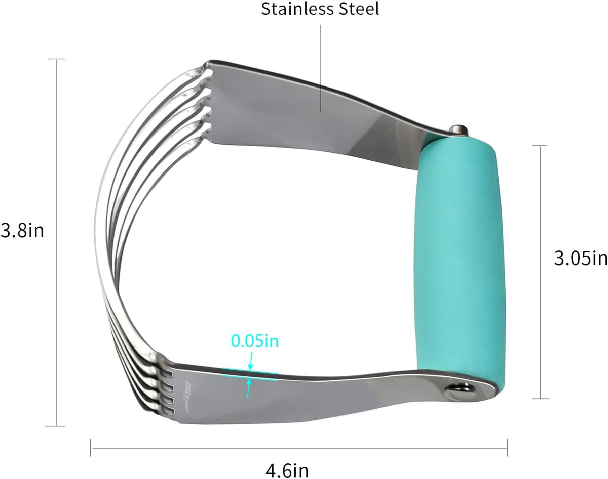 Pastry Blender Cutter, Stainless Steel, 1 Pack, Red