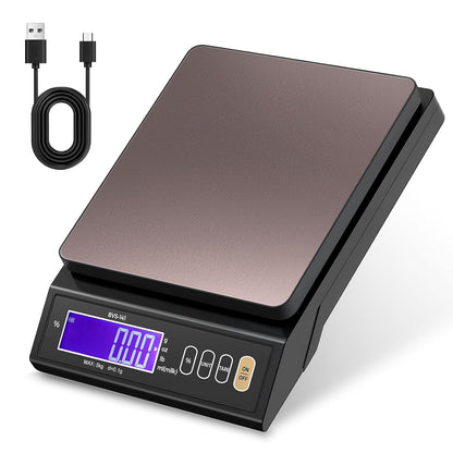Baking Scale 0.1 Gram Accuracy Digital Scale for Kitchen, Candle, Soap and Sourdough Bread Making, with Percentage Weighing Function, Weigh in Grams, Pounds and Ounces (10 lb)