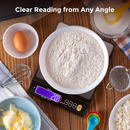 Baking Scale 0.1 Gram Accuracy Digital Scale for Kitchen, Candle, Soap and Sourdough Bread Making, with Percentage Weighing Function, Weigh in Grams, Pounds and Ounces (10 lb)