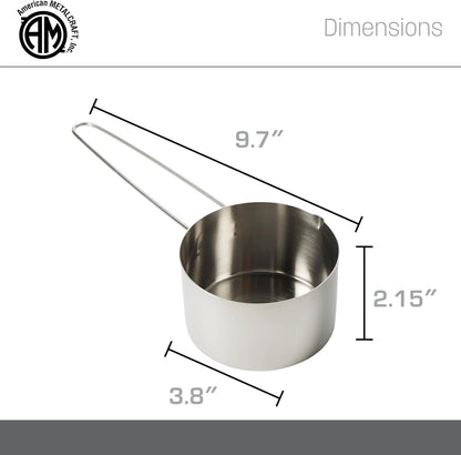 . American Metalcraft MCL125 Stainless Steel Measuring Cup, 1 1/4-Cup
