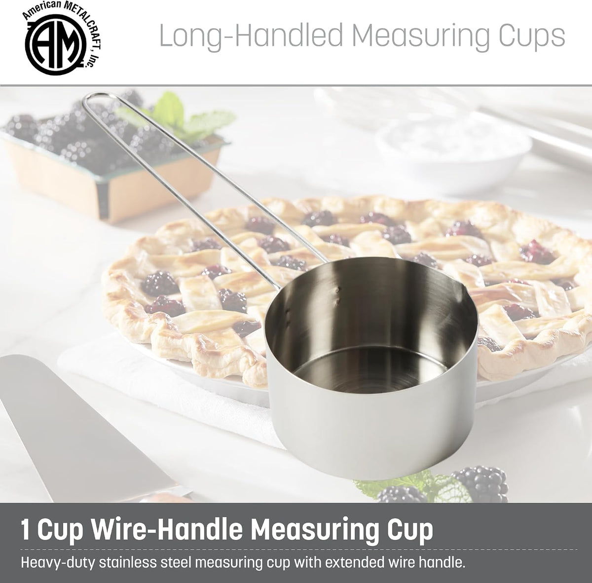 . American Metalcraft MCL125 Stainless Steel Measuring Cup, 1 1/4-Cup