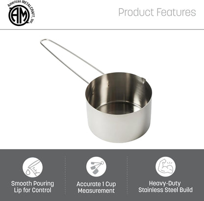 . American Metalcraft MCL125 Stainless Steel Measuring Cup, 1 1/4-Cup