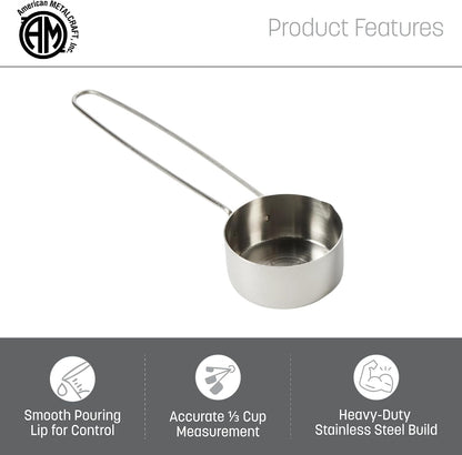 . American Metalcraft MCL125 Stainless Steel Measuring Cup, 1 1/4-Cup