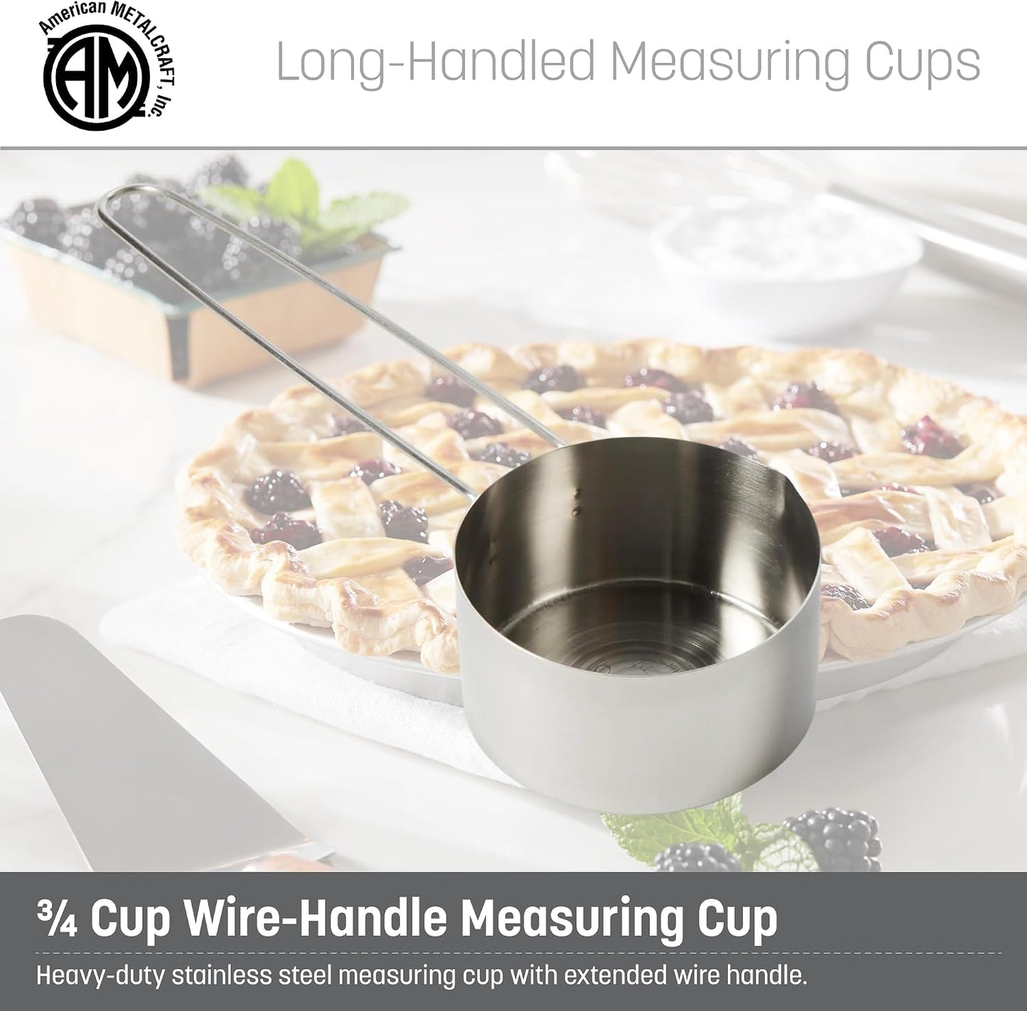 . American Metalcraft MCL125 Stainless Steel Measuring Cup, 1 1/4-Cup