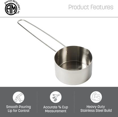 . American Metalcraft MCL125 Stainless Steel Measuring Cup, 1 1/4-Cup