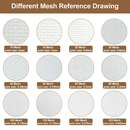 PVC Nylon Lab Sieve 80 Mesh(0.2mm), 7.9Inch(20cm) Diameter Sample Sifter Strainer for Industrial Lab Home