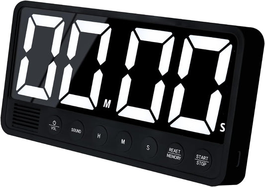 Digital Kitchen Timer - 7.1” Extra Large Display LED Countdown Timer | Rechargeable Magnetic Back, 6 Alarms 4 Levels Volume, 3Memory Presets, Max 99Hrs, On/Off, Automatic Off for Classroom Kitchen