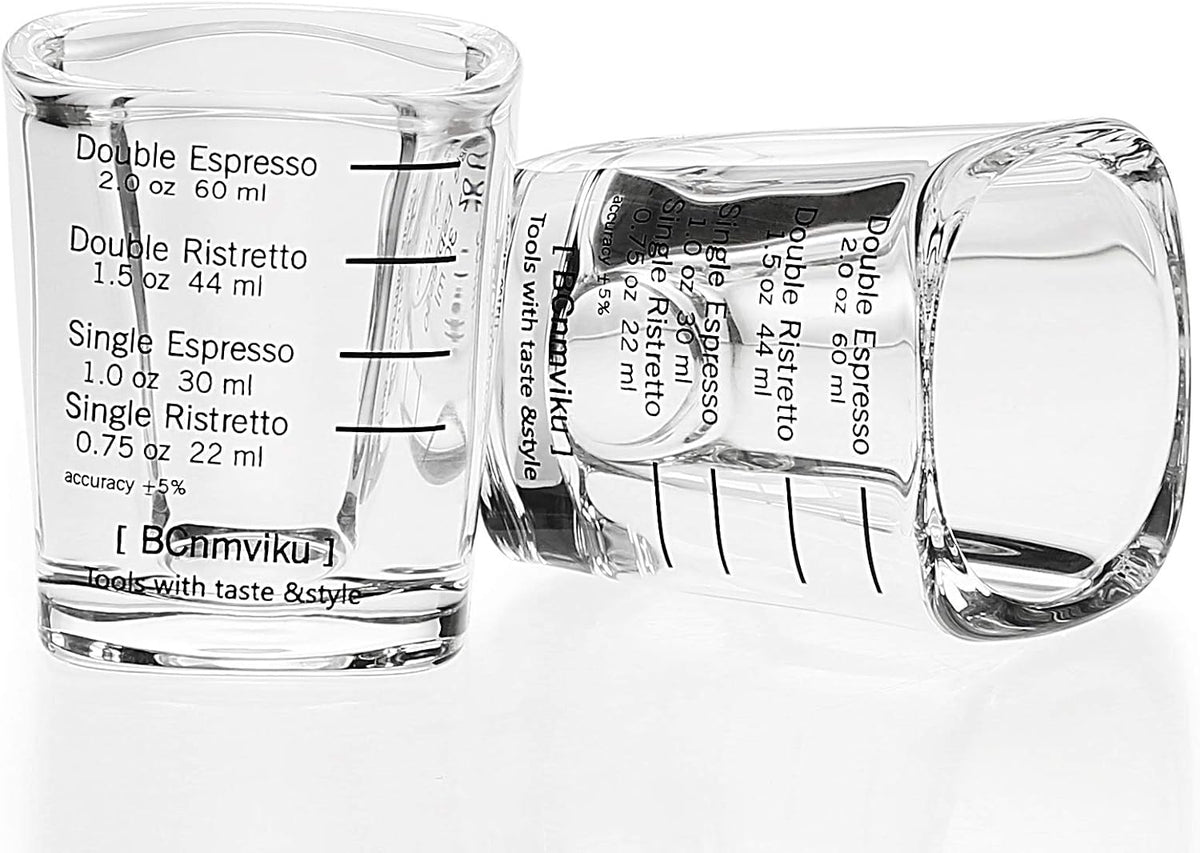 Shot Glasses Measuring cup Espresso Shot Glass Liquid Heavy Wine 26-Incremental Measurement 1oz, 6 Tsp, 2 Tbs, 30ml (red)