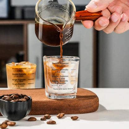 Shot Glasses Measuring cup Espresso Shot Glass Liquid Heavy Wine 26-Incremental Measurement 1oz, 6 Tsp, 2 Tbs, 30ml (red)