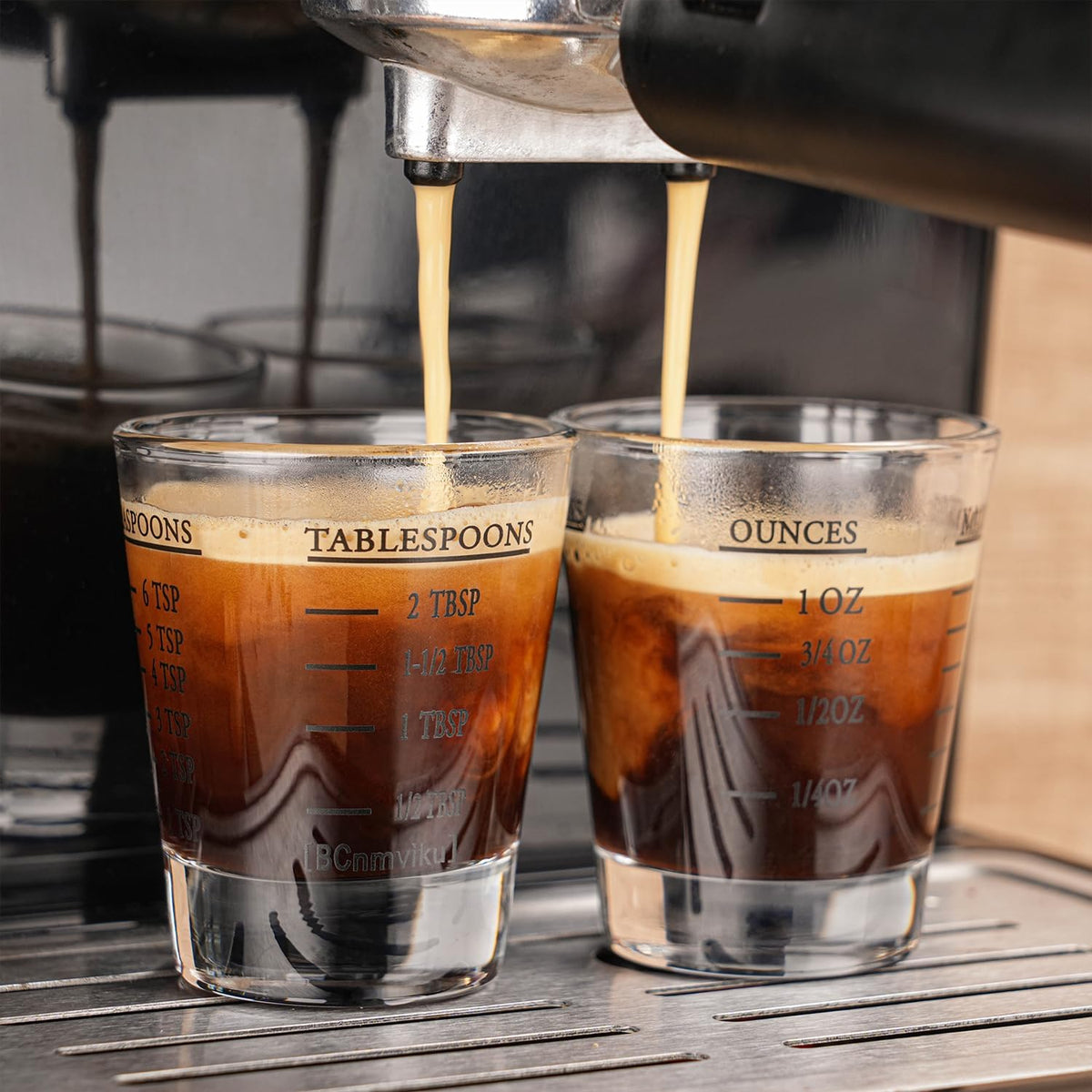 Shot Glasses Measuring cup Espresso Shot Glass Liquid Heavy Wine 26-Incremental Measurement 1oz, 6 Tsp, 2 Tbs, 30ml (red)