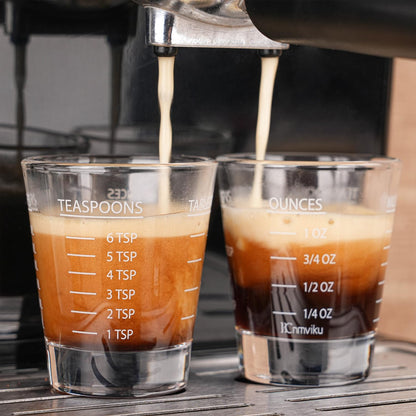 Shot Glasses Measuring cup Espresso Shot Glass Liquid Heavy Wine 26-Incremental Measurement 1oz, 6 Tsp, 2 Tbs, 30ml (red)