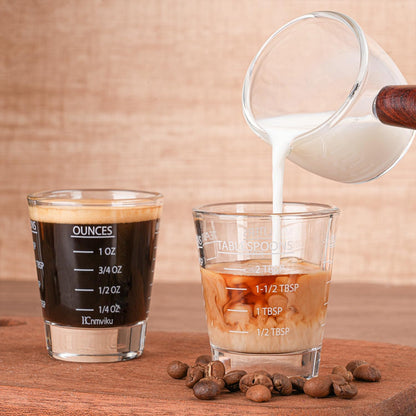 Shot Glasses Measuring cup Espresso Shot Glass Liquid Heavy Wine 26-Incremental Measurement 1oz, 6 Tsp, 2 Tbs, 30ml (red)