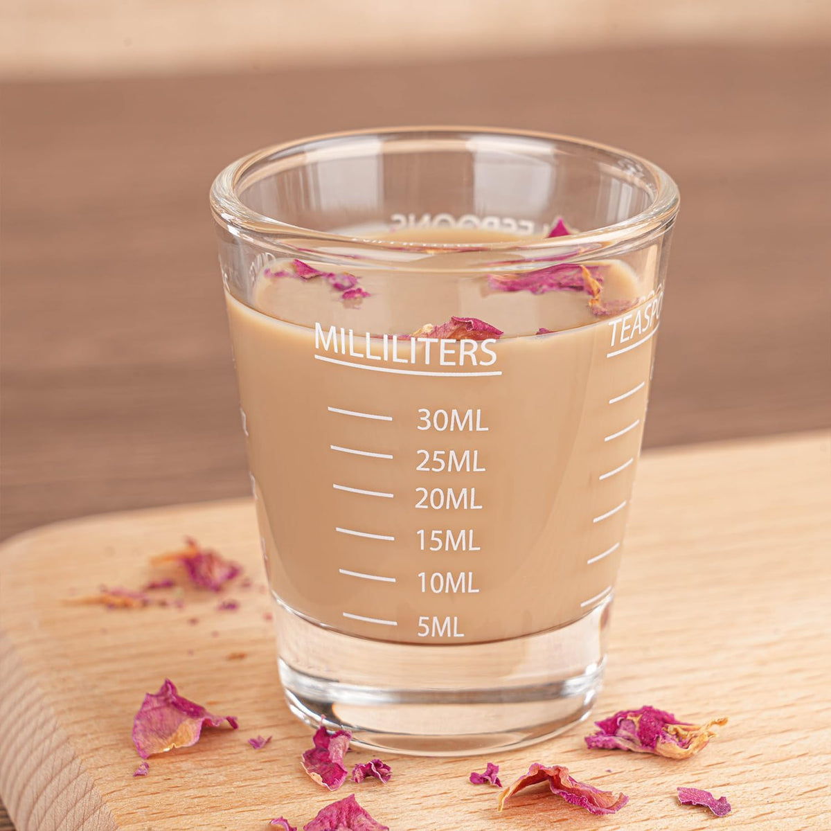 Shot Glasses Measuring cup Espresso Shot Glass Liquid Heavy Wine 26-Incremental Measurement 1oz, 6 Tsp, 2 Tbs, 30ml (red)