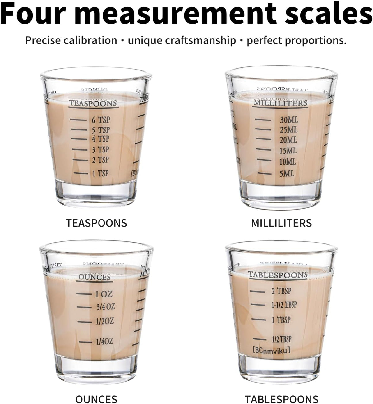 Shot Glasses Measuring cup Espresso Shot Glass Liquid Heavy Wine 26-Incremental Measurement 1oz, 6 Tsp, 2 Tbs, 30ml (red)