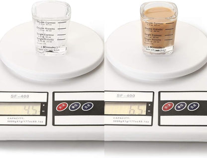 Shot Glasses Measuring cup Espresso Shot Glass Liquid Heavy Wine 26-Incremental Measurement 1oz, 6 Tsp, 2 Tbs, 30ml (red)