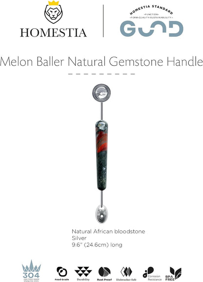 Melon Baller, 2 in 1 Stainless Steel Scoop for Fruits, Sorbet