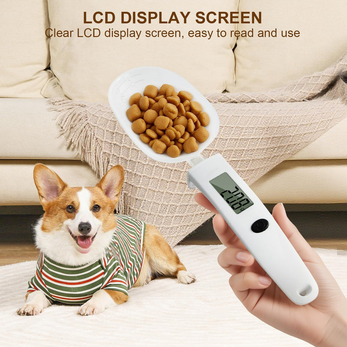 Digital Measuring Spoon Scale,300G/0.1G Gram Scale | High Precision Electronic Food Scale for Kitchen Gadgets and Daily Meals,Home Cooks Bakers Chefs,Pet Dog Cat Ower,Battery