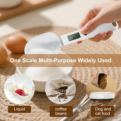 Digital Measuring Spoon Scale,300G/0.1G Gram Scale | High Precision Electronic Food Scale for Kitchen Gadgets and Daily Meals,Home Cooks Bakers Chefs,Pet Dog Cat Ower,Battery