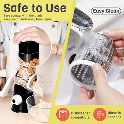 Rotary Cheese Grater, Blue, for Kitchen