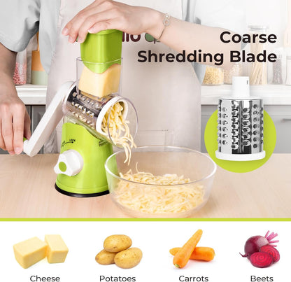 Rotary Cheese Grater, Blue, for Kitchen