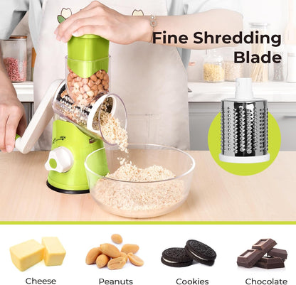 Rotary Cheese Grater, Blue, for Kitchen