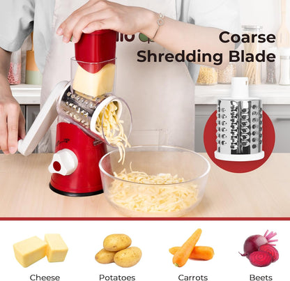Rotary Cheese Grater, Blue, for Kitchen