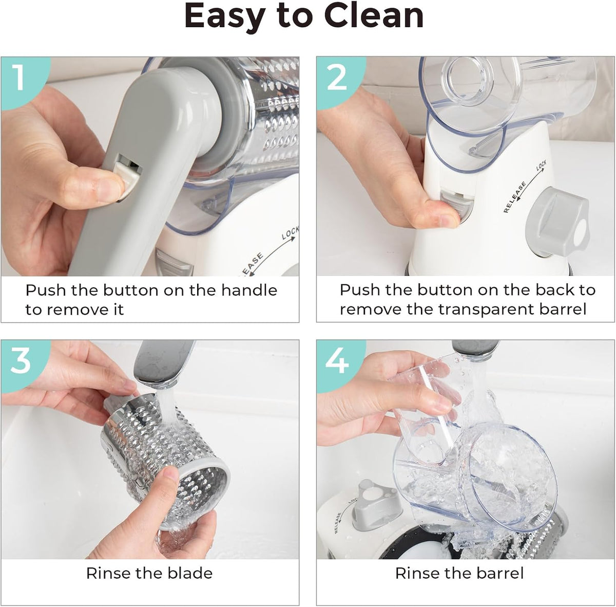 Rotary Cheese Grater, Blue, for Kitchen