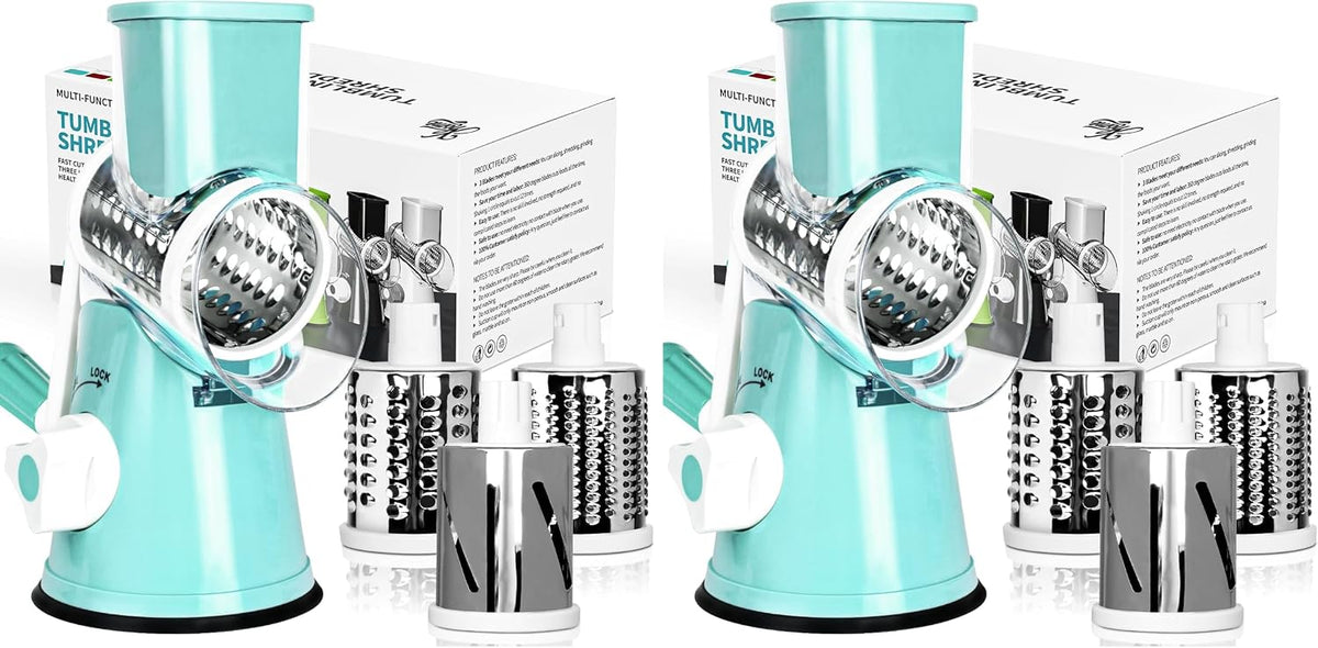 Rotary Cheese Grater, Blue, for Kitchen
