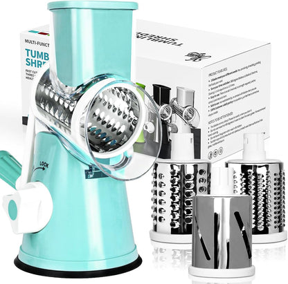 Rotary Cheese Grater, Blue, for Kitchen