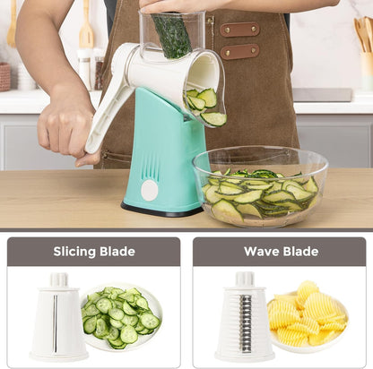 Rotary Cheese Grater, Blue, for Kitchen