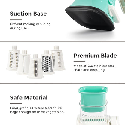 Rotary Cheese Grater, Blue, for Kitchen